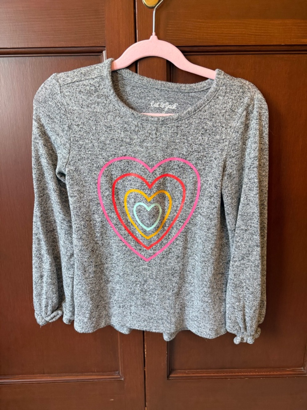 Cat & Jack Gray Pullover with Pink Accent